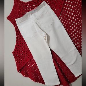 Women White Dress Pants Ella Moss